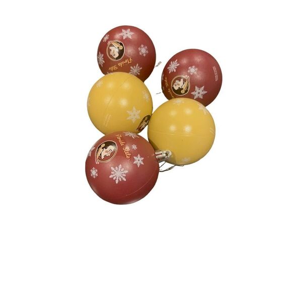 Florida State University FSU Snowflake Christmas Ornament set of 5 - Picture 5 of 7